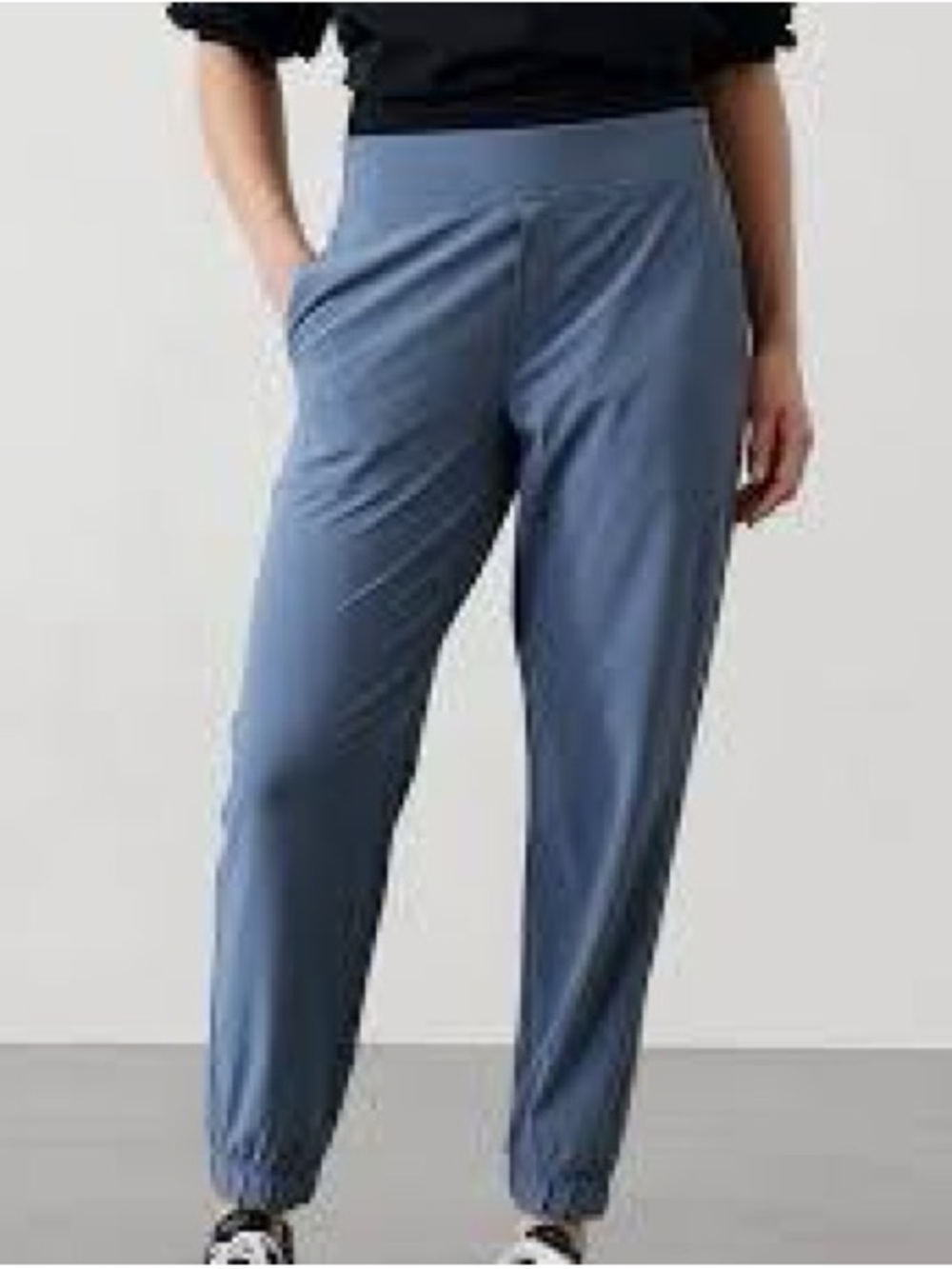 Athleta Brooklyn Mid Rise Jogger 4 pants athletic casual dusty blue womens